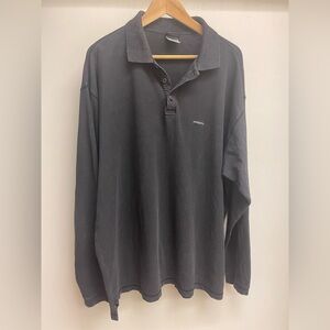 Patagonia Men’s 100% Organic Cotton Black Polo Shirt Longsleeves XL